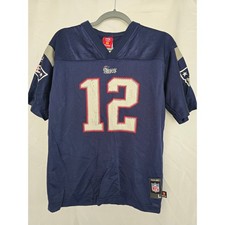 Kids Large New England Patriots Tom Brady 12 Football Jersey Reebok NFL