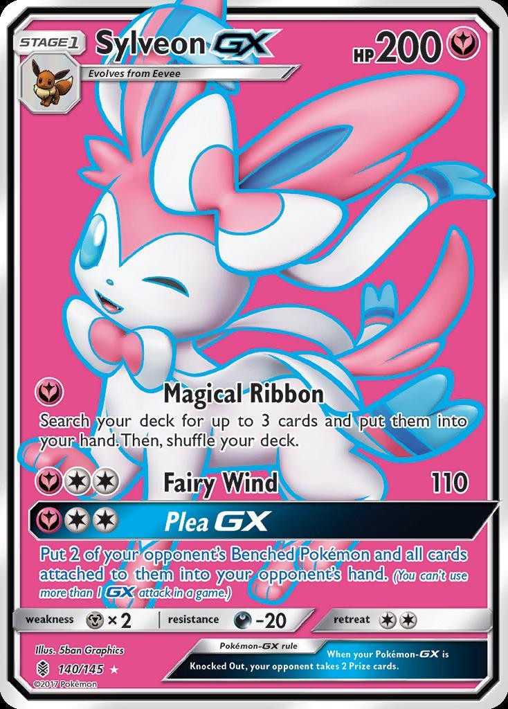 Pokemon Sylveon-GX (140/192) Guardians Rising NM HOLO