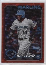 2024 Topps Series 1 Red Crackle Foil 52/199 Bryan De La Cruz #215 0y9e