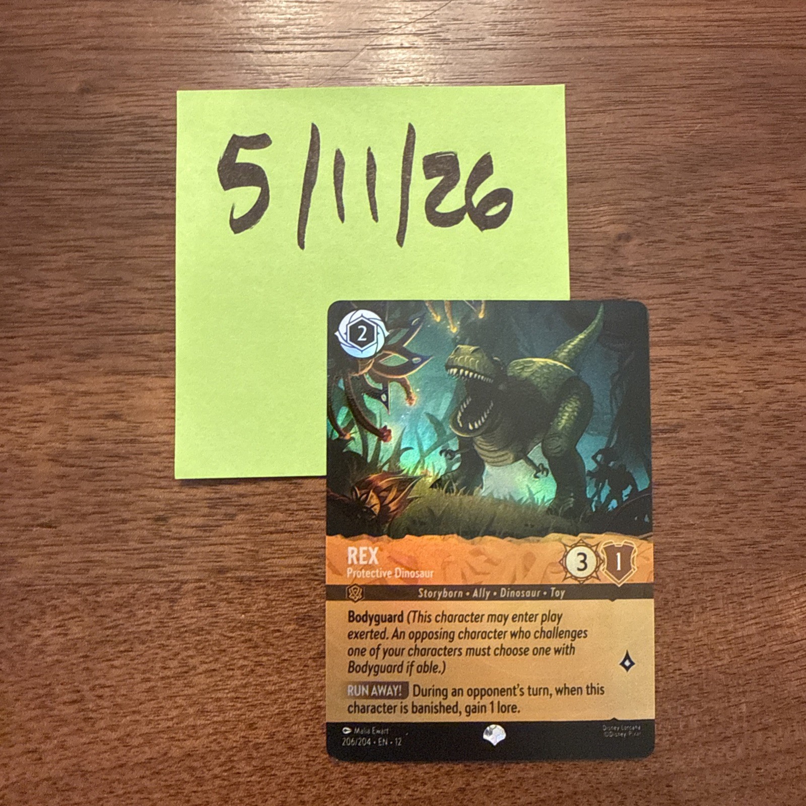 Lorcana Rex - Protective Dinosaur - Epic - 206/204 Wilds Unknown Ships 5/12!