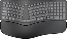 MOKURU Wireless Ergonomic Split Keyboard BT 2.4G Wrist Rest Full Size #R011