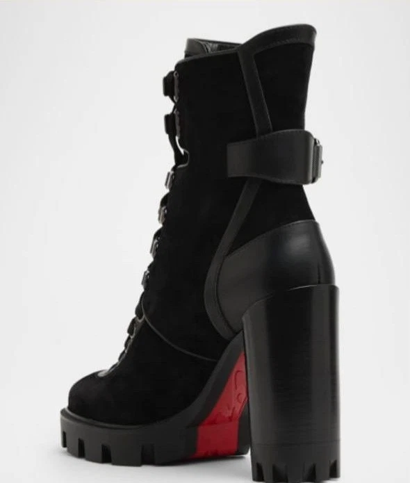 100mm New Macademia Mixed Leather Ankle Boots - Image 2 of 4