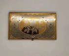 Vintage Embossed Ornate Art Nouveau Brass Gold Wadsworth Cigarette Case Compact