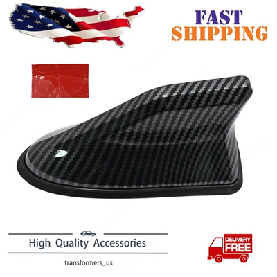 #ad Carbon Fiber Car Roof Antenna Shark Fin Antenna Aerial AM FM Signal Radio Aerial $9.69