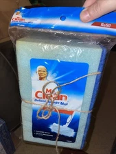 Mr Clean Deluxe Sponge Mop W/ Scrubber Refill Head #446385 2011 2 Indiv Sponges