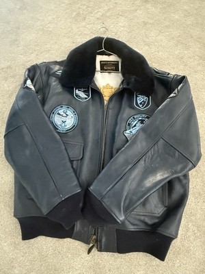 Schott flight Jacket Navy 2XL used
