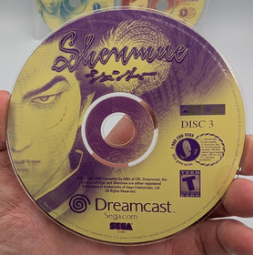 Shenmue (Sega Dreamcast, 2000) - All Discs Only - Tested