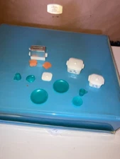 Vintage Barbie  Hostess Set ~ toaster pieces of bread Casserole Dishes Lot