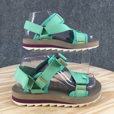 Merrell Sandals Womens 6 Alpine Strappy Green Open Toe Hook And Loop J003564