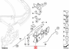 Genuine BMW E88 Convertible -top Compatment -lid Mechanism Left 51127174773
