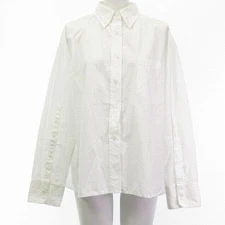 Mila Owen Women's Size 2 Button-Down Shirt White Sleeved Slit Used