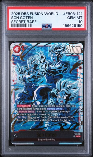 2025 DRAGON BALL SUPER CARD GAME FUSION WORLD SAIYAN'S PRIDE SON GOTEN PSA 10