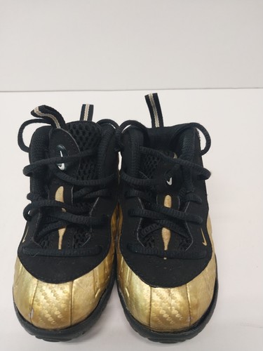 Nike Lil Posite Crib Shoes Gold-Black Size 6C