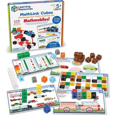 115-Piece MathLink Cubes Set: Build Vehicles While Learning Core Math Skills