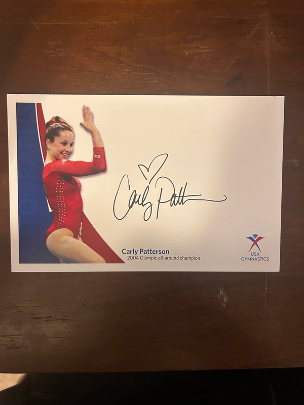 Carly Patterson Olympian Signed Oversized Card Gymnastics Auto