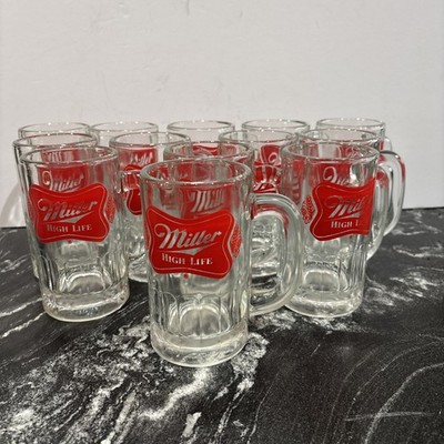 VTG Miller High Life 12oz Mugs LOT Of 13 Late 1970s - Early 1980s