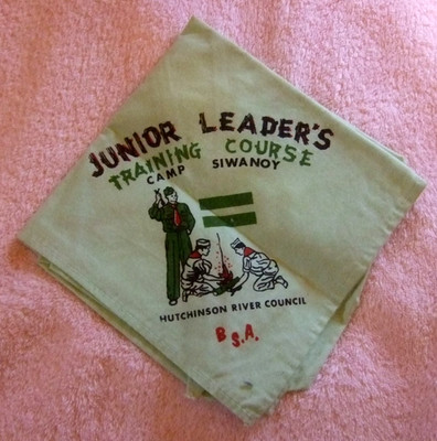 Boy Scout Neckerchief BSA New York Camp Siwanoy Junior Leaders 1963