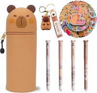 Capybara Silikon FedermäPpchen Ausziehbar Und Faltbar, Mit Radierbarer Stift