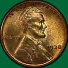 1938 Lincoln Wheat Cent Brilliant Uncirculated BU Coin #37666