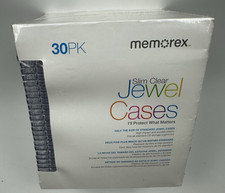 Memorex Slim Clear Jewel CD DVD Cases 30-Pack NEW Sealed One case damaged