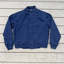 Catalina La Paz Bomber Jacket Mens Size 42 Navy Blue Vintage Windbreaker Zip VTG