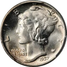 1937-P Mercury Dime PCGS MS66 FB Blazing Gem Superb Eye Appeal