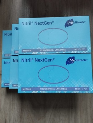 Meditrade NextGen Nitril Einmalhandschuhe Blau Größe M - 6 x 100 Stück (600 St)