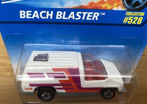 VINTAGE 1997 HOT WHEELS BEACH BLASTER RARE WHITE COLLECTOR #528 BLUE CARD - Picture 3 of 7