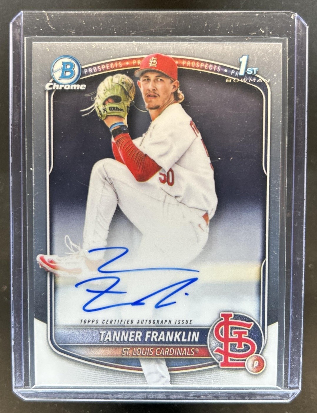 2025 Bowman Draft Tanner Franklin Chrome Auto 1st Prospect #CPA-TF Cardinals