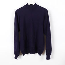 GUCCI maglione finto lana merino uomo vintage anni 80 blu navy taglia 50 grande Italia