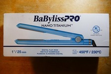 BaBylissPRO Nano Titanium 450 F 1" Digital Straightener - Blue Brand New