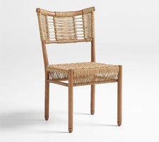Crate and Barrel Chair - Forge Barley Brown Oak Wood Jake Arnold