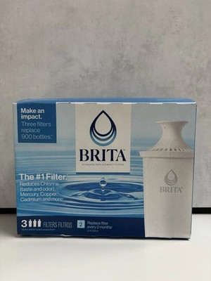 Brita Standard Water Replacement Filters for Pitchers and Dispensers - 3 Filters