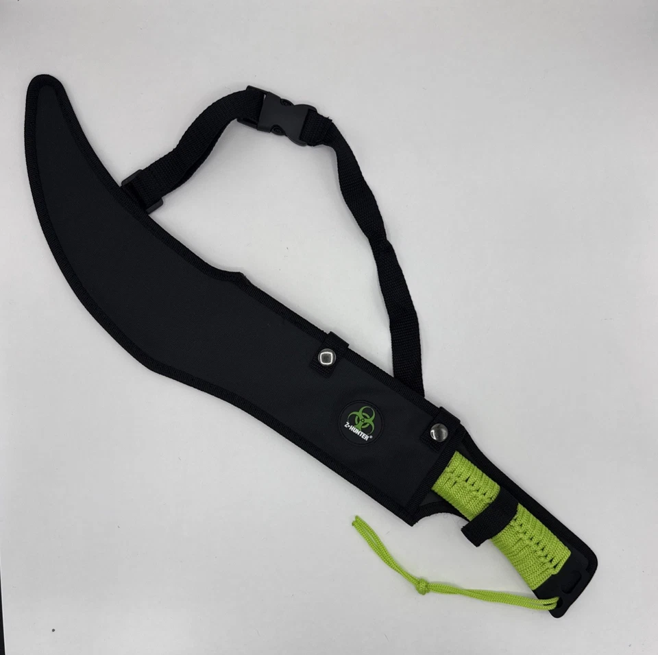Z-Hunter 23,75” hoja de plata machete, mango envuelto en cordón verde con funda ZB-020 Foto 4 de 4