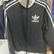 Adidas Black  White Track Top - Pre-Owned, Size Unspecified