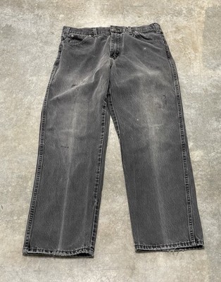 DISTRESSED Dickies Workwear Black Denim Jeans Men s Adult Size Measured 32x31