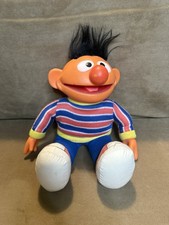 1985 Sesame Street Ernie Applause Plush Doll Vinyl Head and Hands
