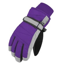 Kids Winter Warm Gloves Windproof Water-Resistant Snow 8-10 years Deep Purple