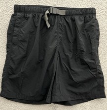 Columbia Men's Black Cargo Shorts Size Large Belted Omni-Shade Hiking Camping