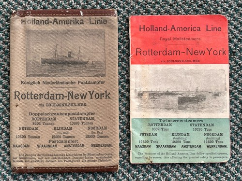 Antique Holland America Cruise Line Advertising Ticket Wallet & Calendar