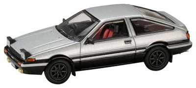 HJ64 Maßstab 1:64 Toyota Sprinter Trueno GT APEX AE86 JDM Style silber/schwarz