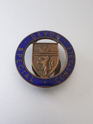 Veraltetes Devon Special Constabulary Ansteckabzeichen obsolete special constable badge