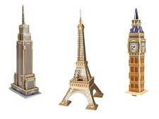 3D Wooden Building Model Puzzle DIY Architectural Structure Kit Free Ship US