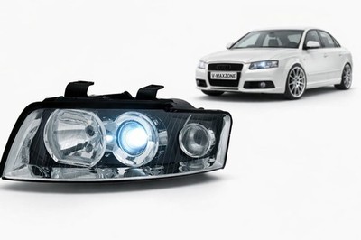 Left Headlight for Audi A4 8E 2002 2003 2004 VP1391L Black LHD