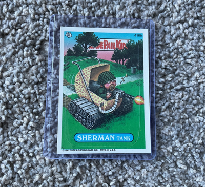 #ad 1987 Garbage Pail Kids series 10 Sherman Tank 416b GPK OS10 Rare Paint Error $299.99