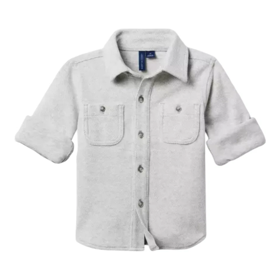 Janie and Jack NUEVO CON ETIQUETAS “La Camisa Suéter.” Gris Brezo. Talla 8 Foto 2 de 3