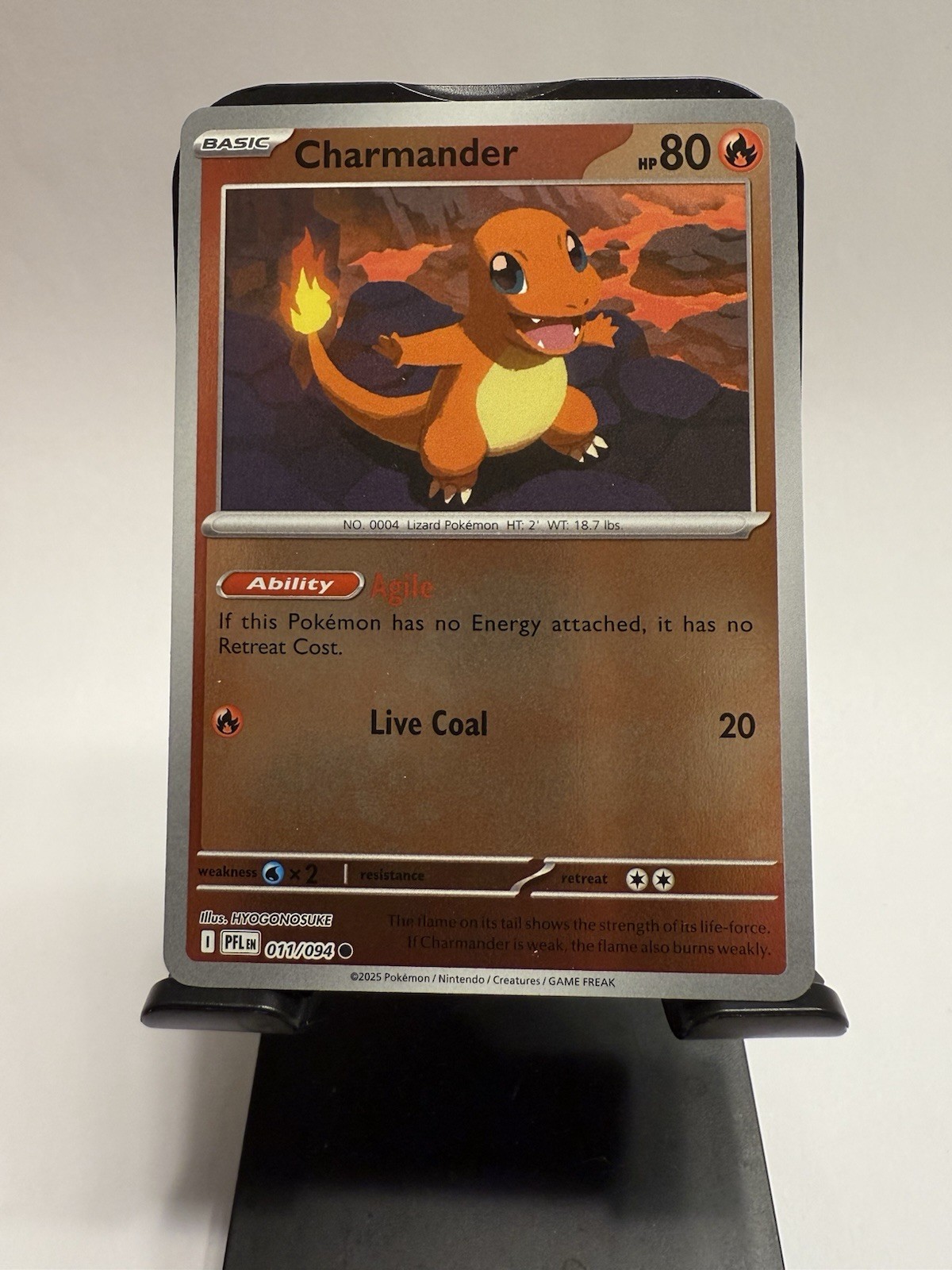 Pokemon TCG - Charmander - 011/094 - Reverse Holo - ME02: Phantasmal Flames NM