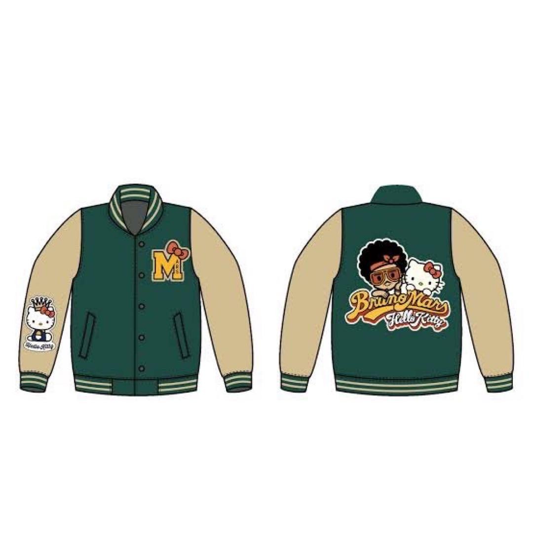 Bruno Mars Hello Kitty Varsity Jacket Black Sanrio Collaboration