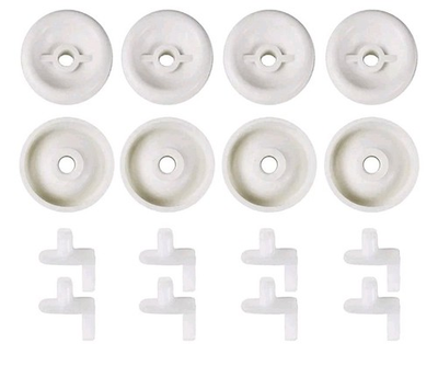#ad 8 Pack WD35X21038 Dishwasher Lower Rack Wheels and Studs for GE and Kenmore $14.99