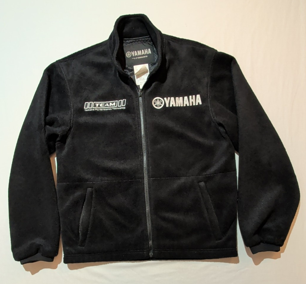 Yamaha Fleece Jacket Men's Medium Black Full Zip Performance Team Racing